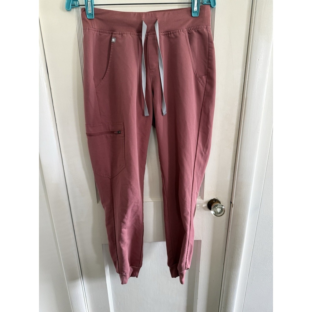 FIGS Zamora High Waisted Jogger Scrub Pants Mauve XS Medical Cargo Athleisure - Picture 3 of 8